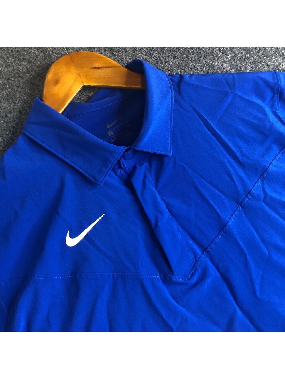 Nike Dri-FIT Victory Coaches Polo Shirt Blue CW3434-480 Mens Large Wicking Snap